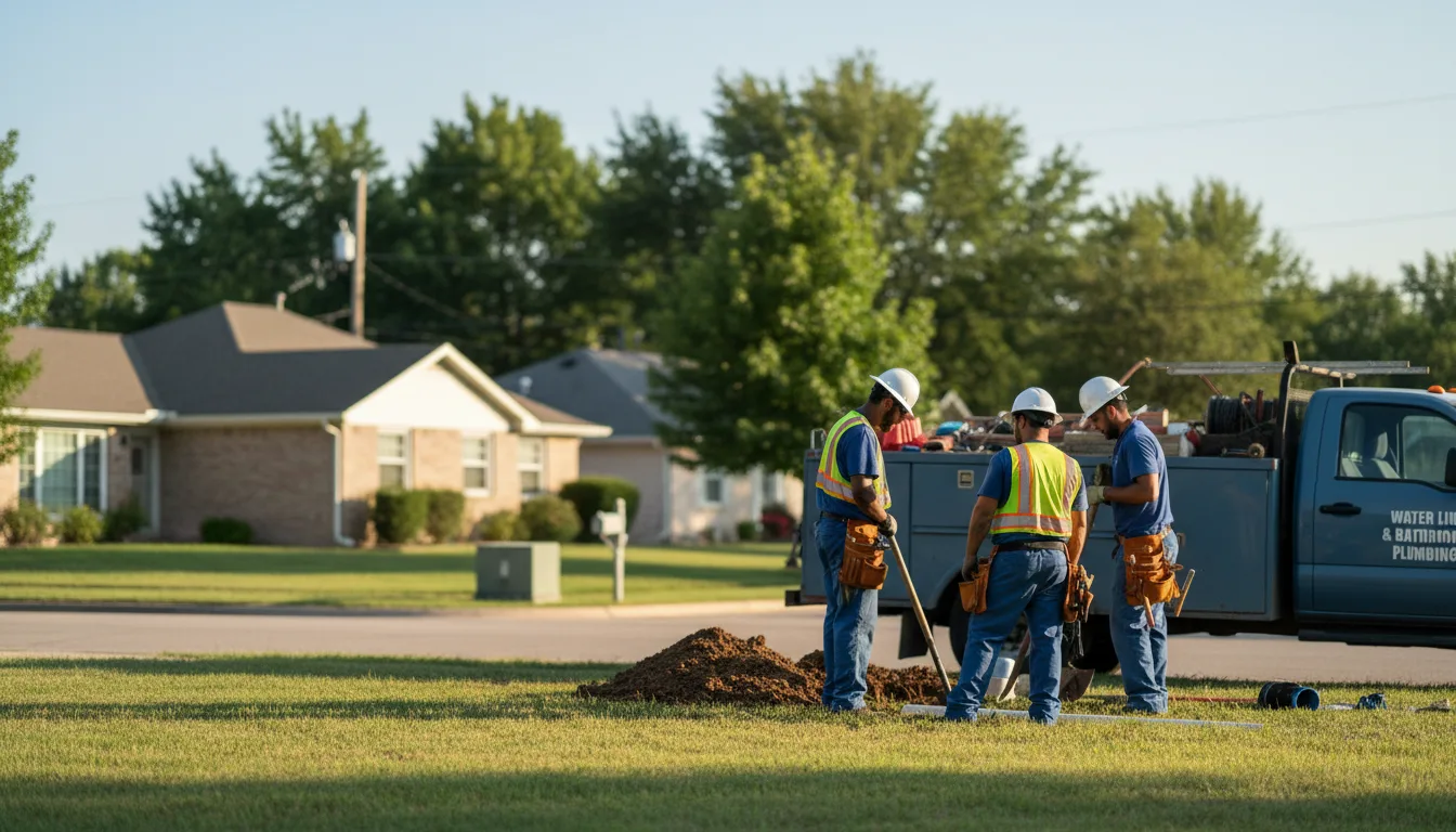 Residential water line and bathroom plumbing service in Fort Bridger, WY